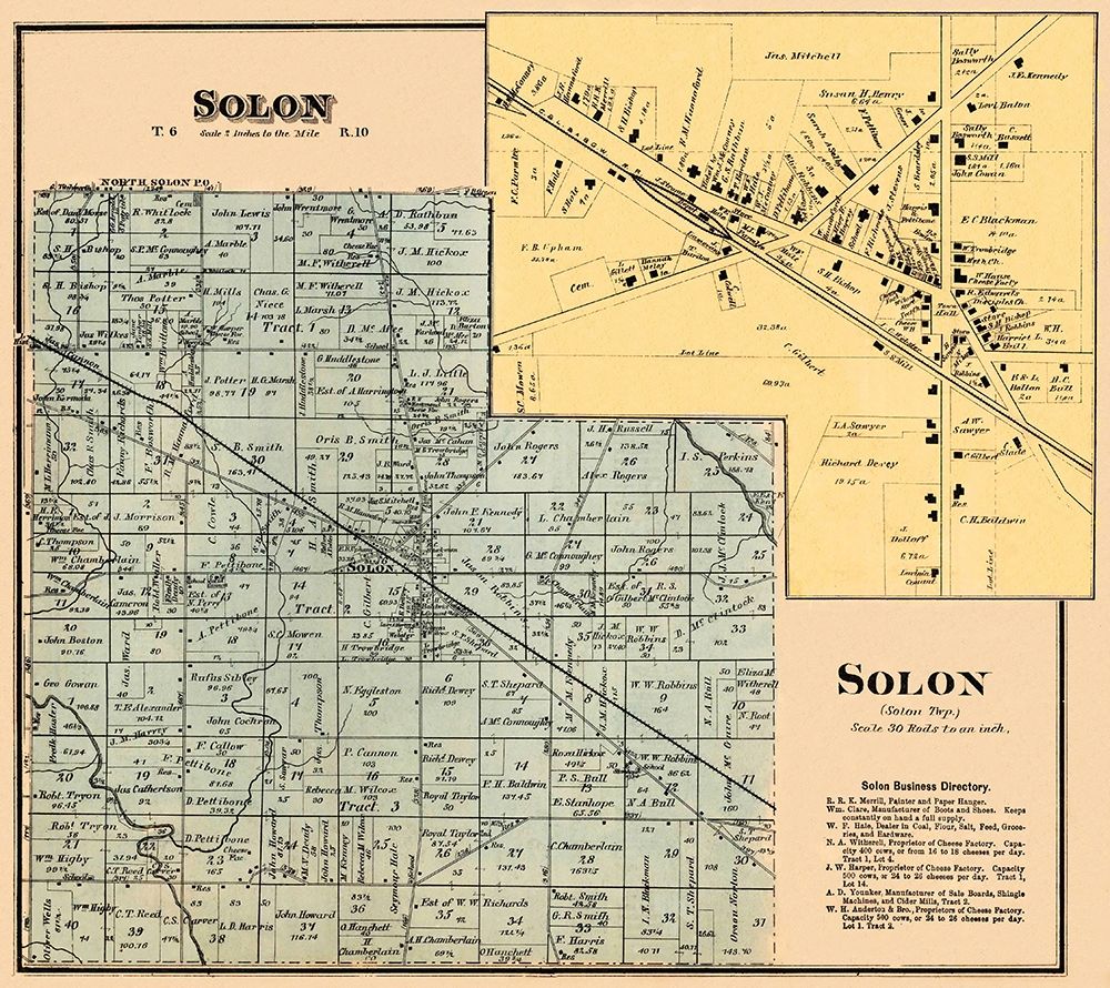 Solon Ohio Landowner - Titus 1876