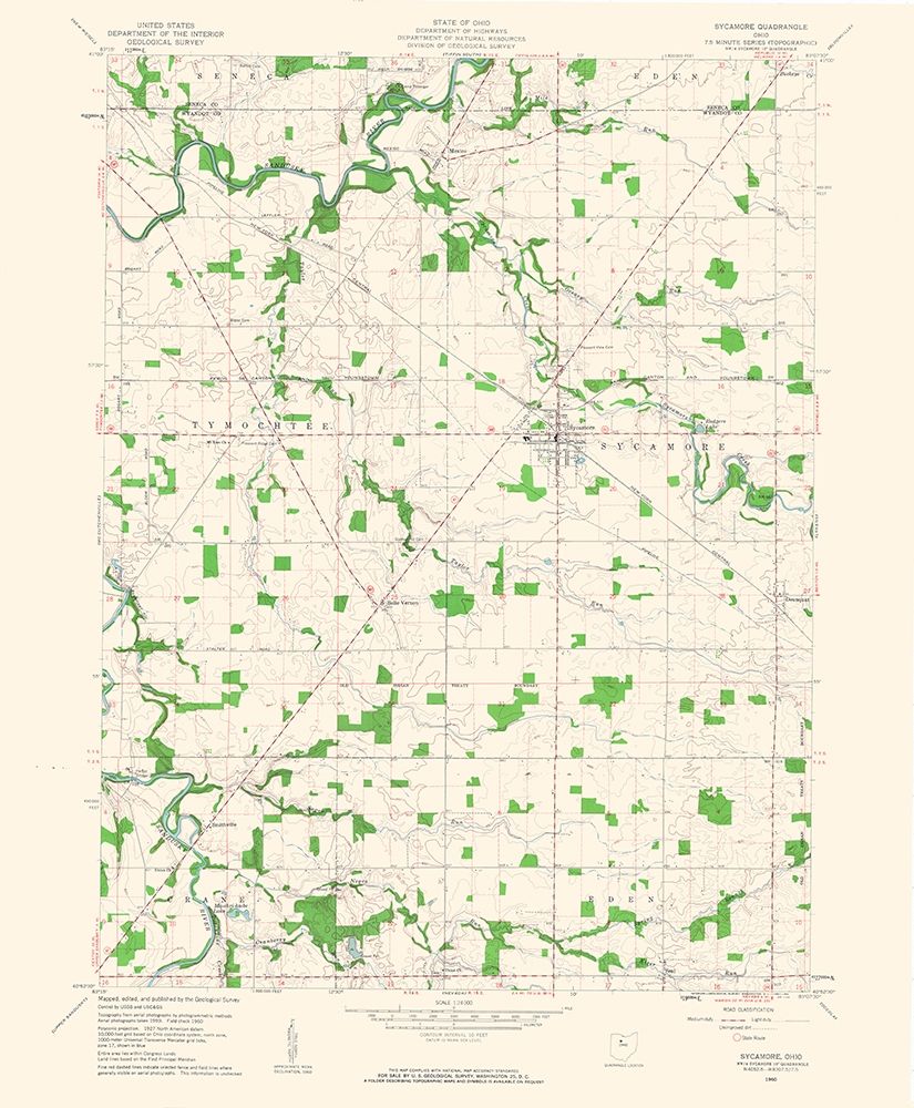 Sycamore Ohio Quad - USGS 1960