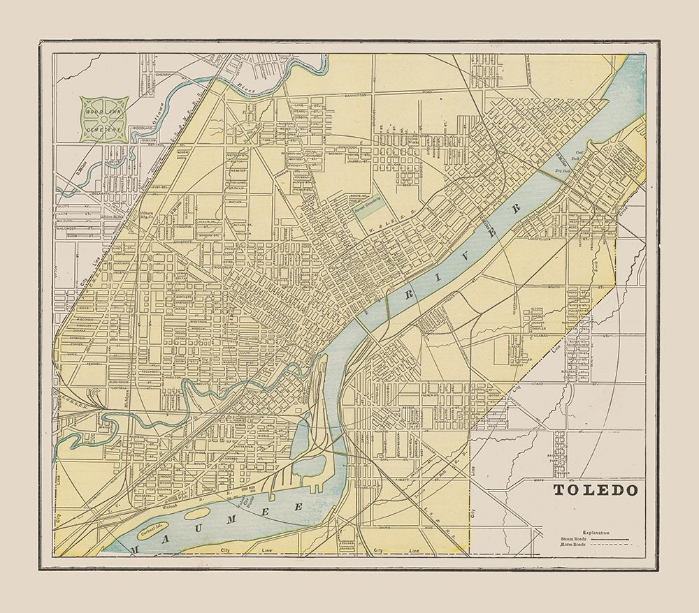 Toledo  Ohio  - Cram 1892