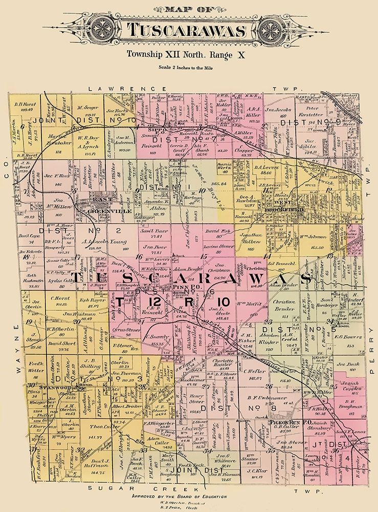 Tuscarawas Ohio Landowner - Lawrence 1896
