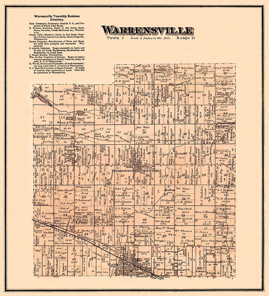 Warrensville Ohio Landowner - Titus 1876