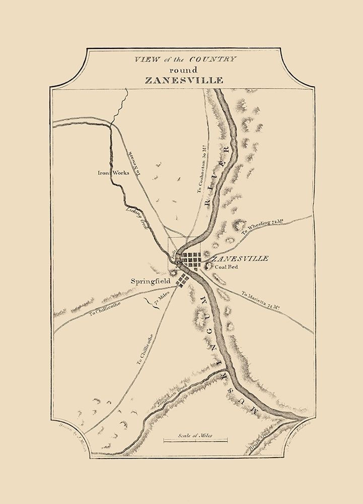 Zanesville Ohio - Melish 1812