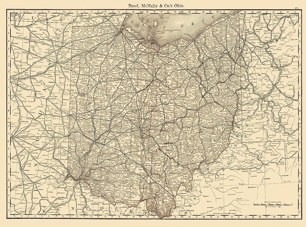 Ohio - Rand McNally 1879