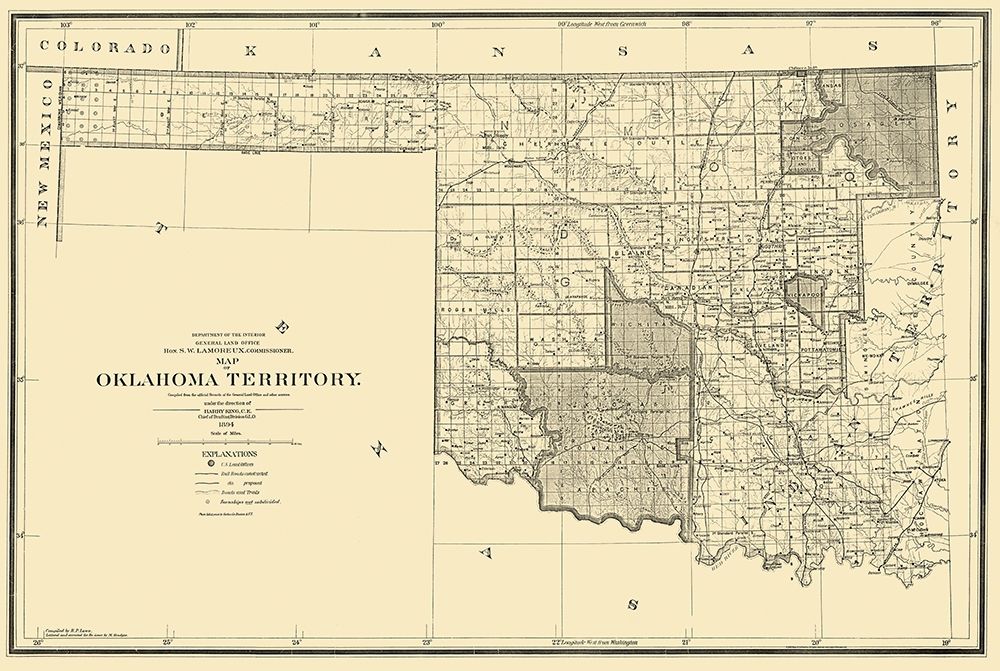 Oklahoma  Arapahoe Territory - 1894