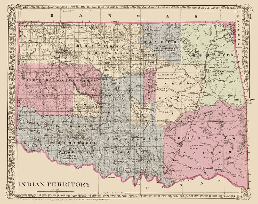 Oklahoma Indian Territory - Gary 1873