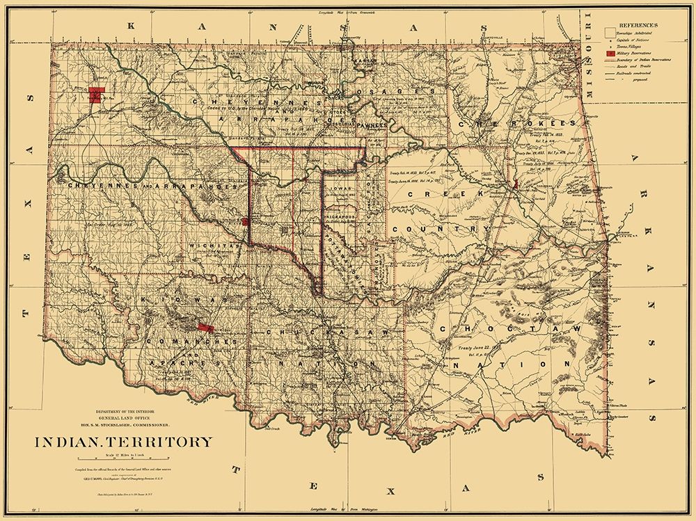 Oklahoma Indian Territory - Stockslager 1887