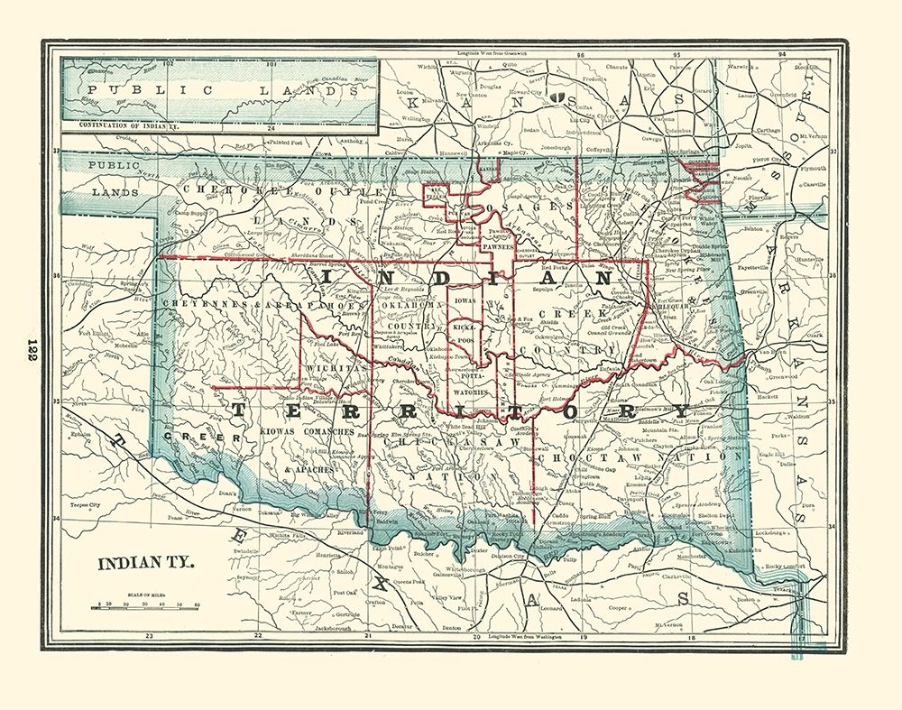 Oklahoma Indian Territory - Rathbun 1893