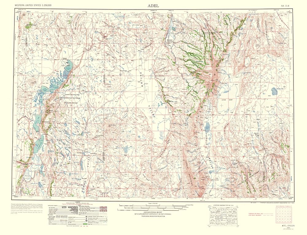 Adel Oregon Quad - USGS 1963