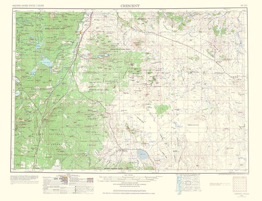 Crescent Oregon Quad - USGS 1966