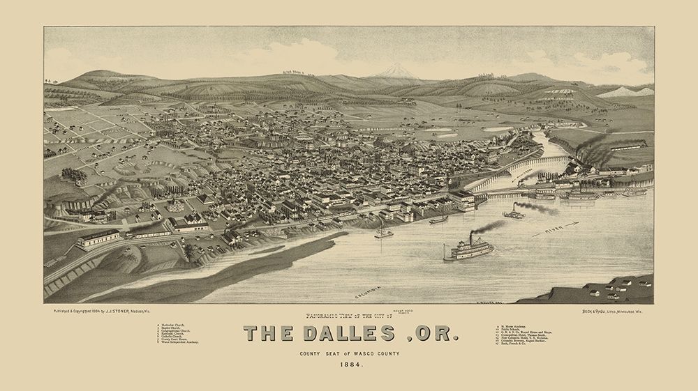 The Dalles Oregon - Stoner 1884