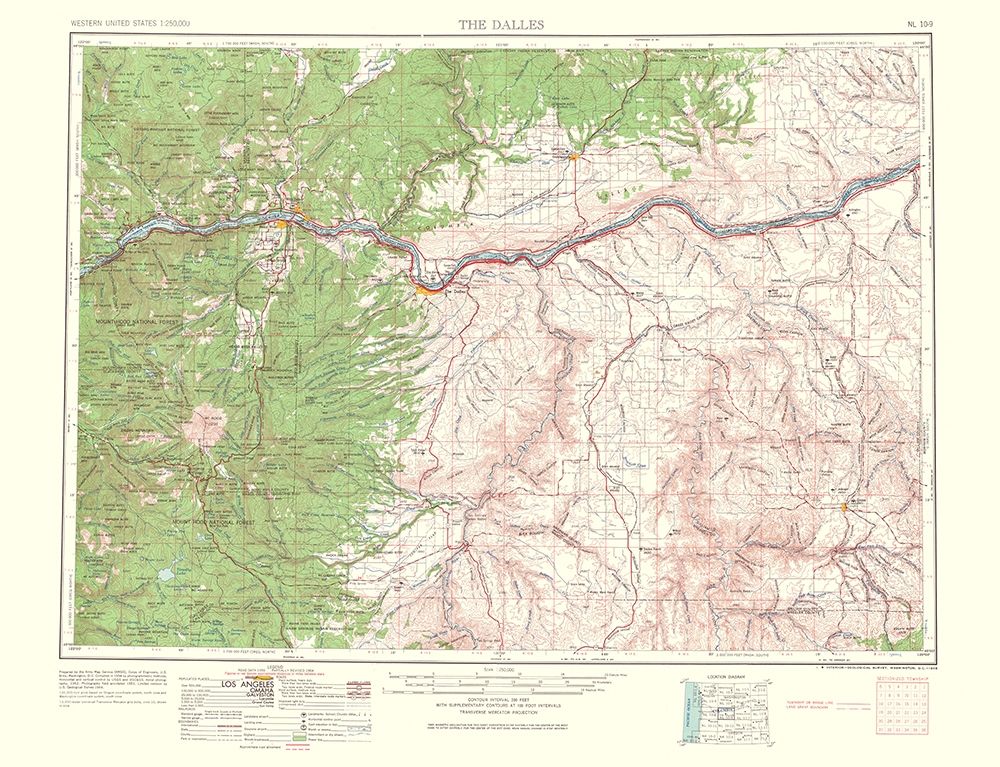 Dalles Oregon Quad - USGS 1965