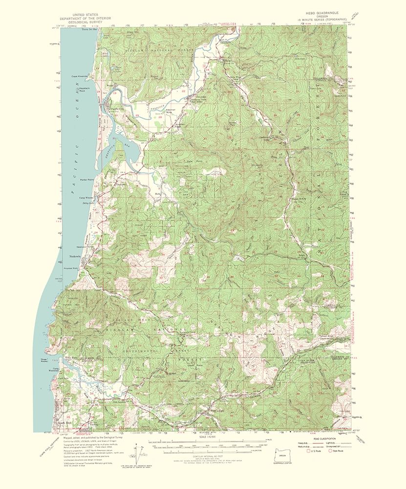 Hebo Oregon Quad - USGS 1965