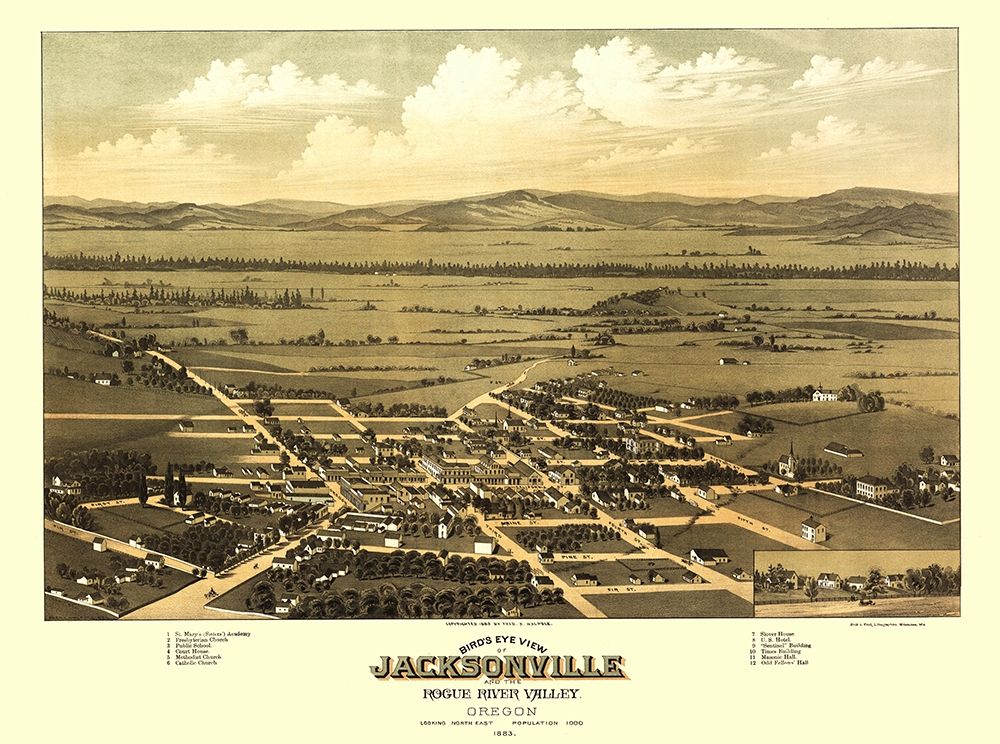 Jacksonville Oregon - Walpole 1883