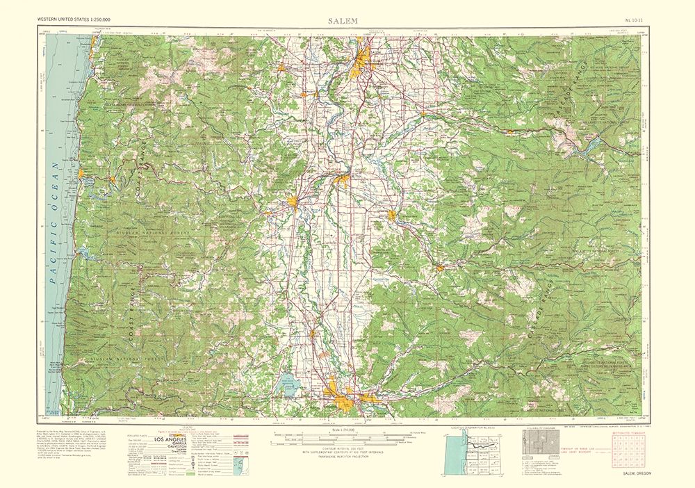 Salem Oregon Quad - USGS 1963