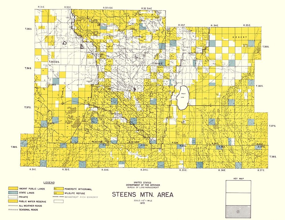 Steens Mountain Southern Oregon - DOI 1970