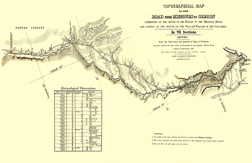 Oregon Trail Kansas 1 of 7 - Fremont 1846