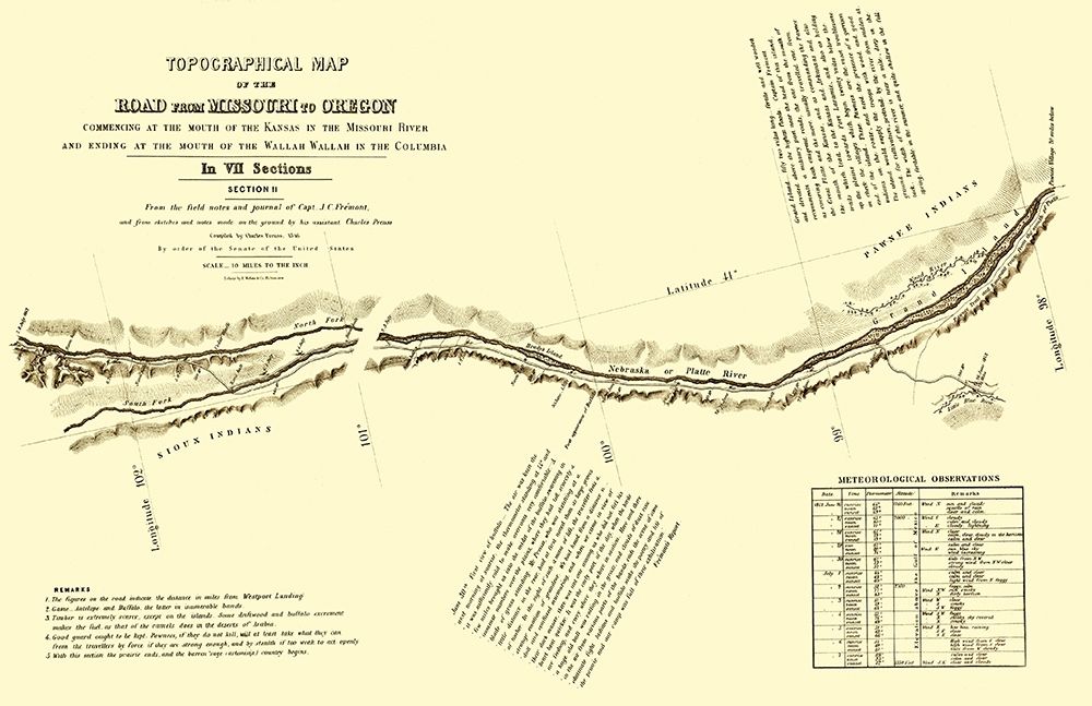Oregon Trail Nebraska 2 of 7 - Fremont 1846