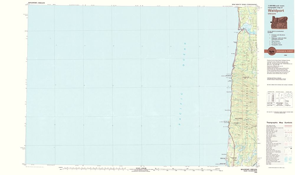 Waldrop Oregon Quad - USGS 1980