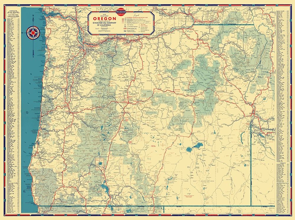 Oregon - Gousha 1935
