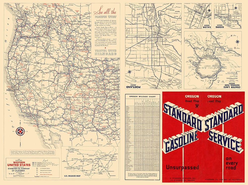 Western United States - Gousha 1935