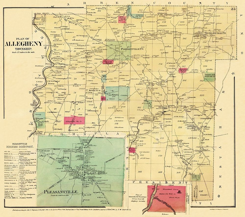Allegheny Pennsylvania Landowner - Mayer 1865