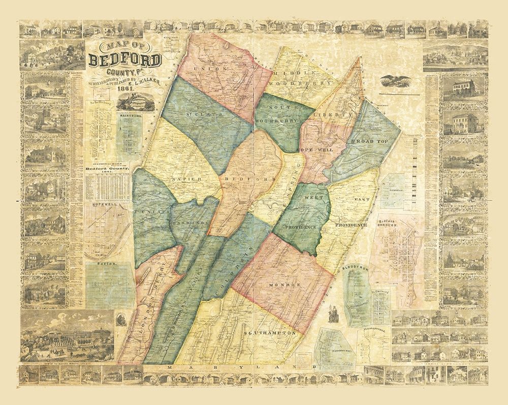 Bedford County Pennsylvania - Walker 1861