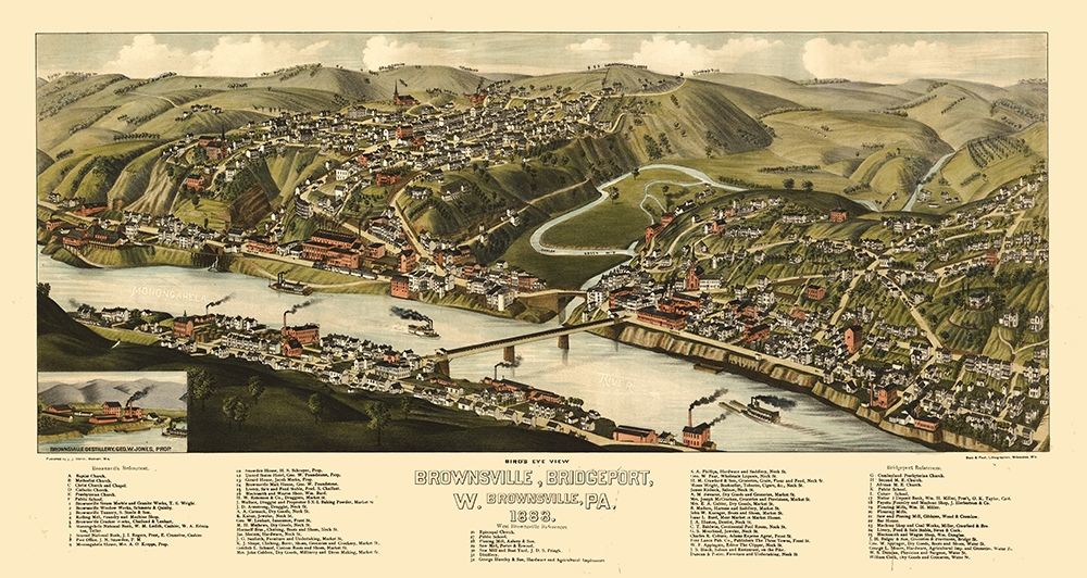 Brownsville Pennsylvania - Jones 1883