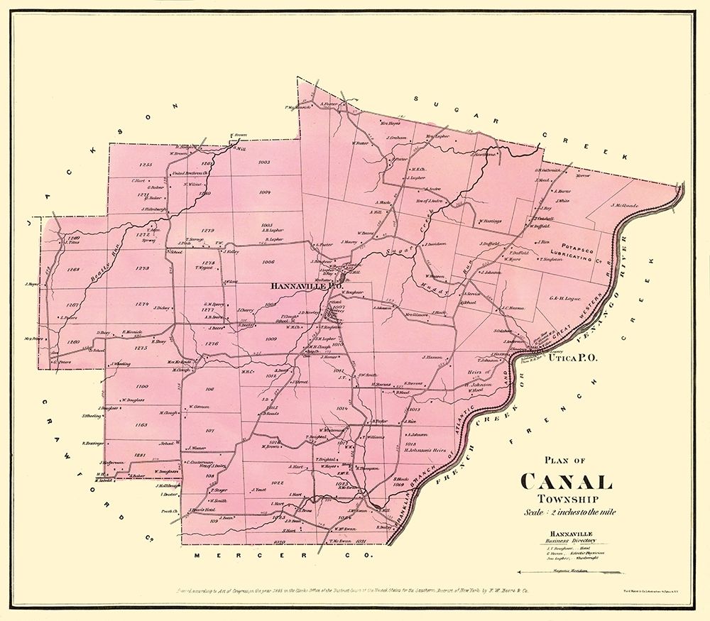Canal Pennsylvania Landowner - Mayer 1865