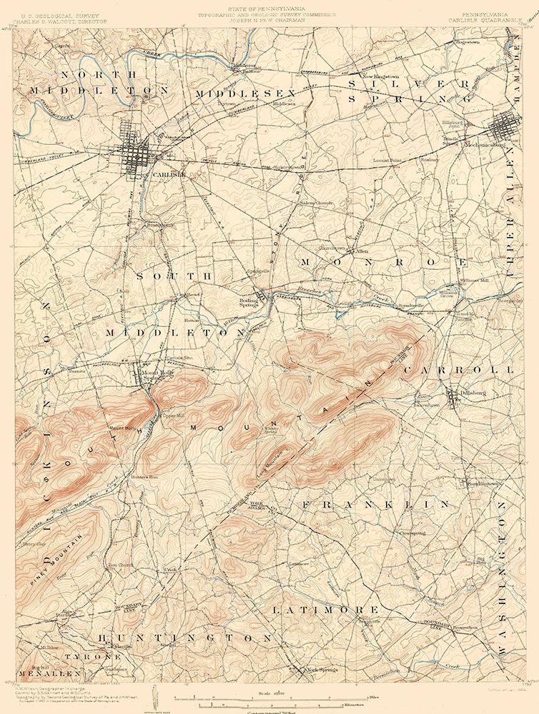 Carlisle Pennsylvania Quad - USGS 1904