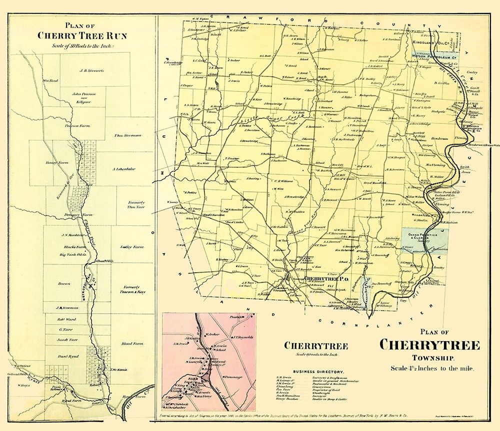 Cherry Tree Pennsylvania Landowner - Beers 1865