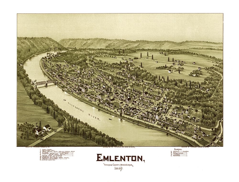 Emlenton Pennsylvania - Fowler 1897