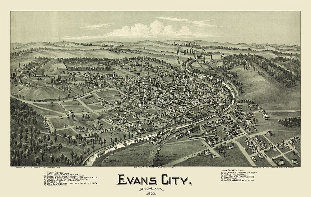 Evans City Pennsylvania - Fowler 1900