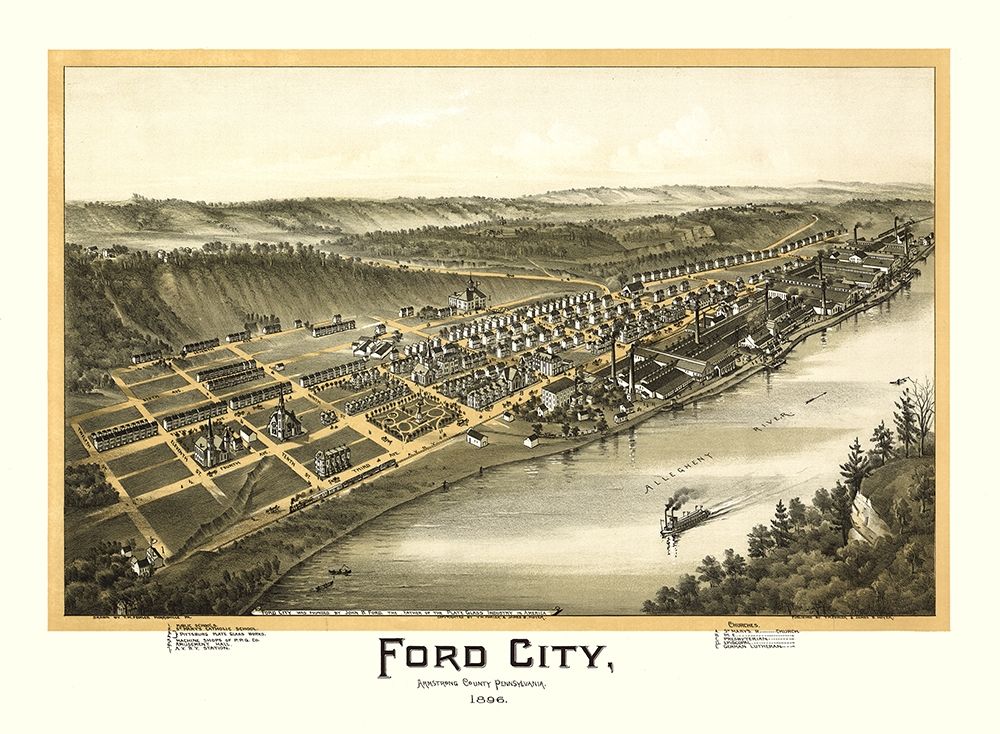 Ford City Pennsylvania - Fowler 1896