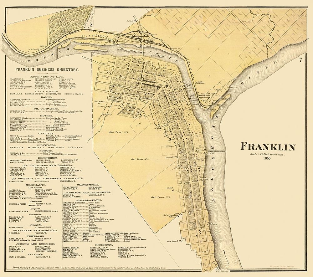 Franklin Pennsylvania - Mayer 1865