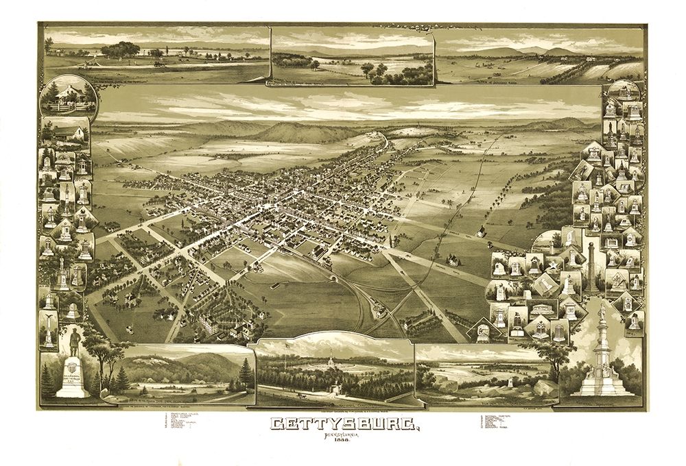 Gettysburg Pennsylvania - Downs 1888