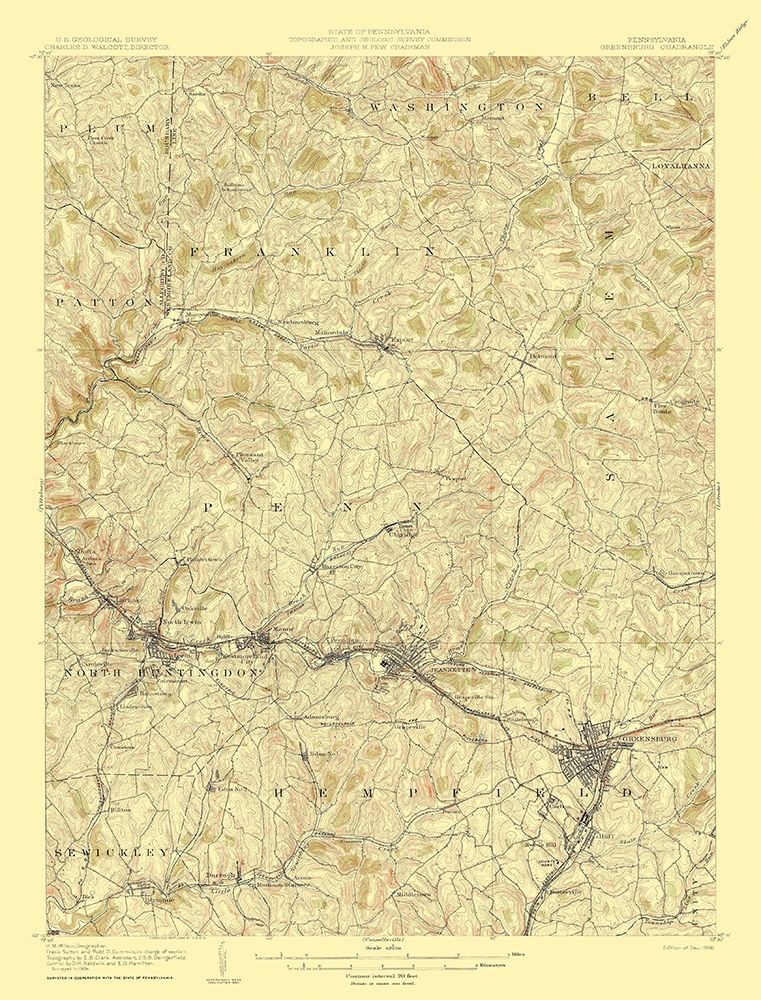 Greensburg Pennsylvania Quad - USGS 1906