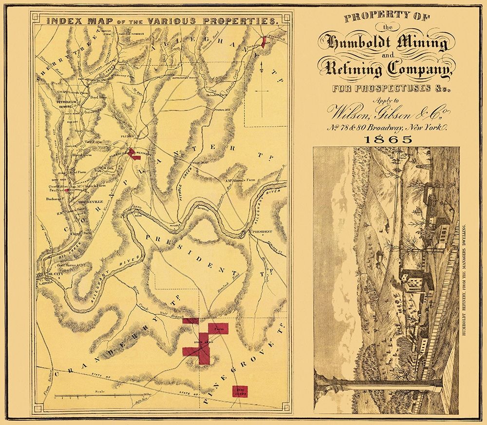 Humboldt Mining Refining Company PA - Gibson 1865