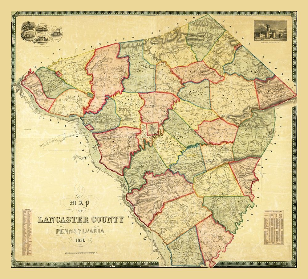 Lancaster County Pennsylvania - 1851