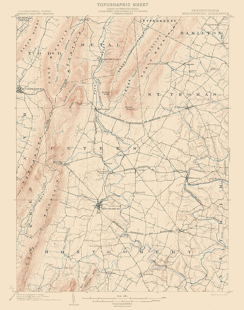Mercersburg Pennsylvania Quad - USGS 1902