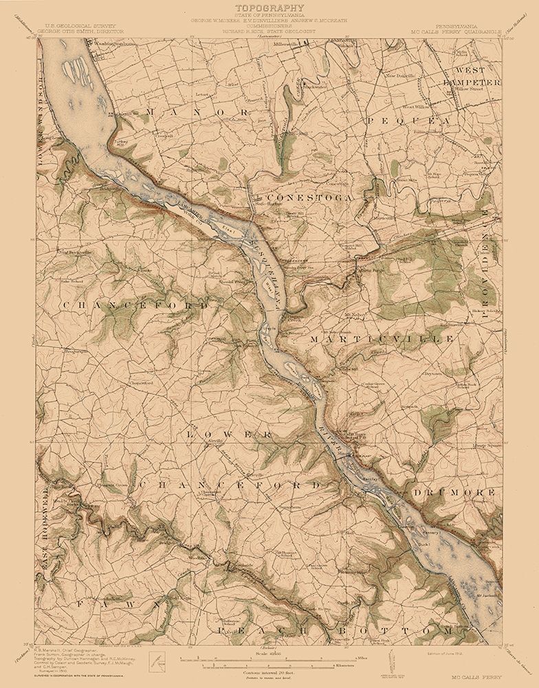 McCalls Ferry Pennsylvania Quad - USGS 1954