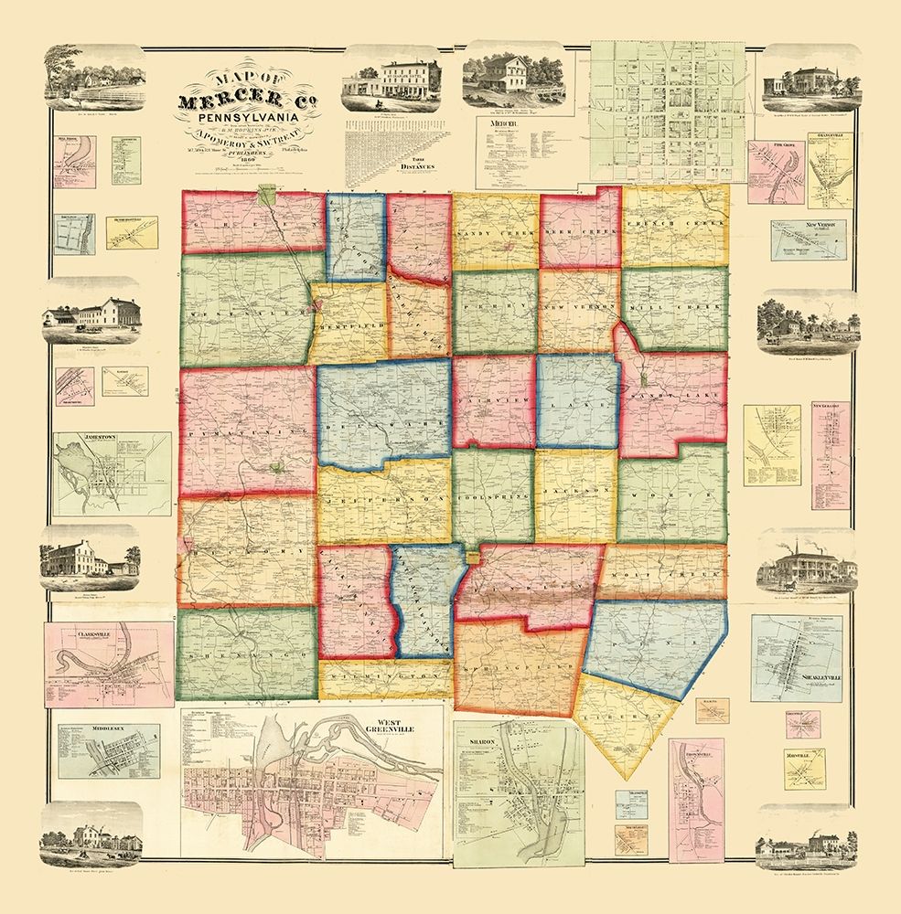 Mercer County Pennsylvania - Treat 1860