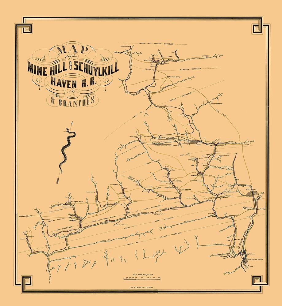 Mine Hill and Schuylkill Haven Railroad 1857