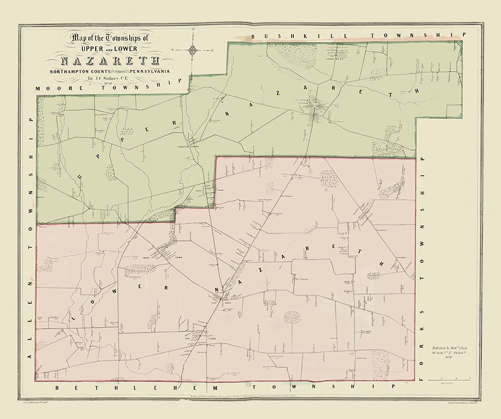 Nazareth Pennsylvania - Sidney 1850
