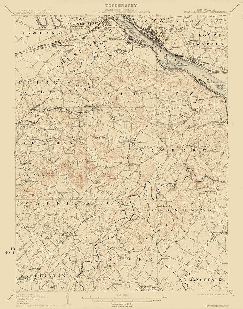 New Cumberland Pennsylvania Quad - USGS 1906
