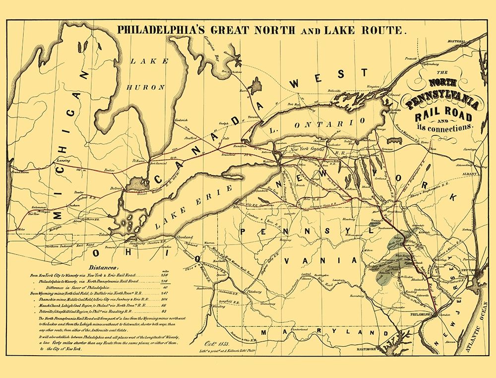 North Pennsylvania Railroad - Kollner 1853