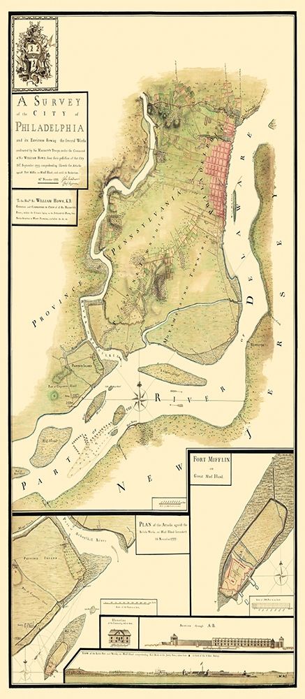 Philadelphia Pennsylvania Survey - Howe 1777