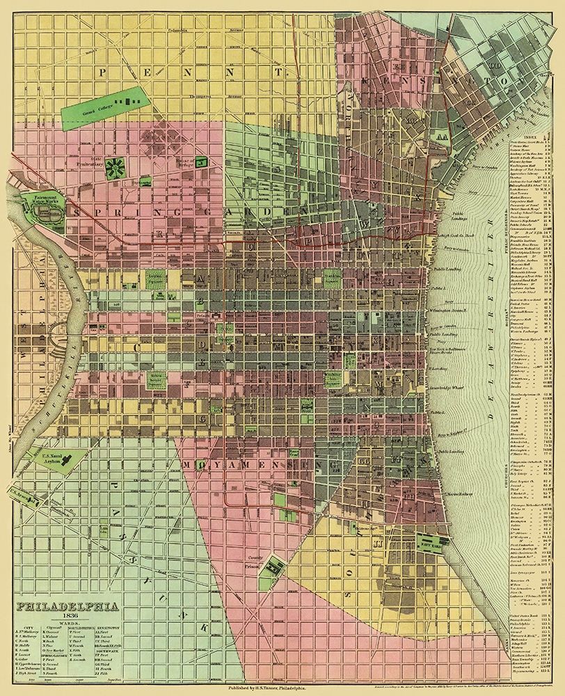 Philadelphia Pennsylvania - Tanner 1836