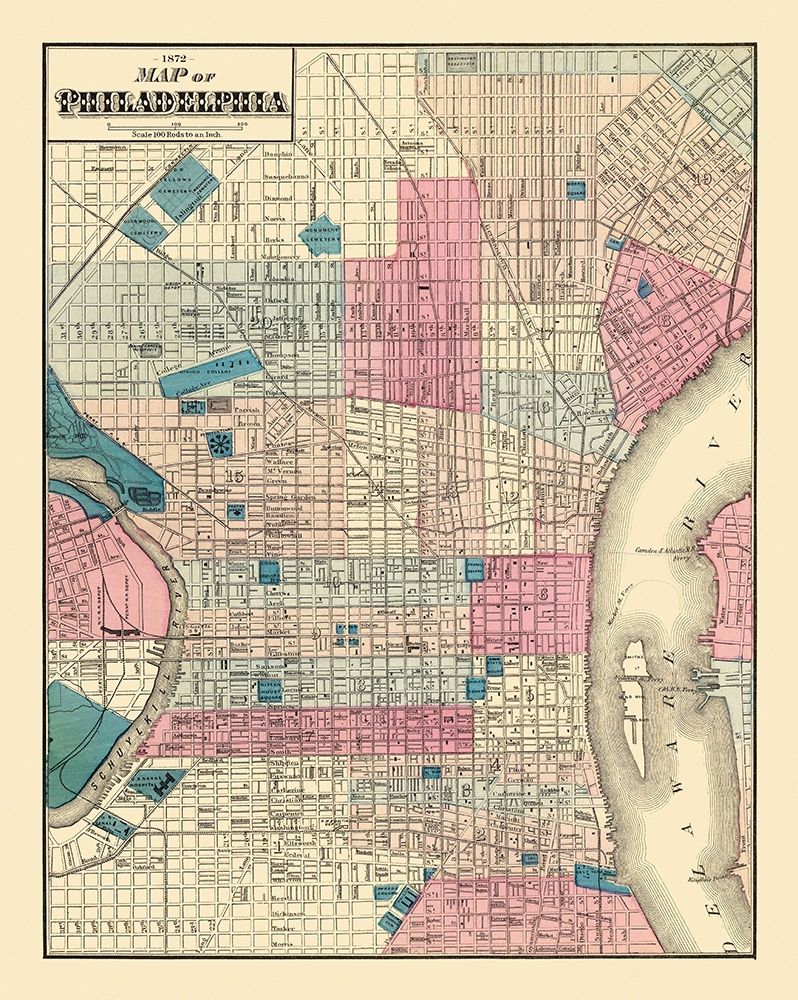 Philadelphia Pennsylvania Street - Beers 1872