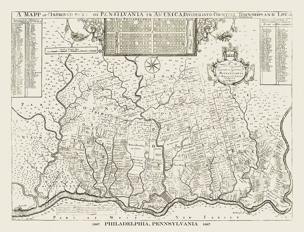 Philadelphia Pennsylvania - Holme 1687