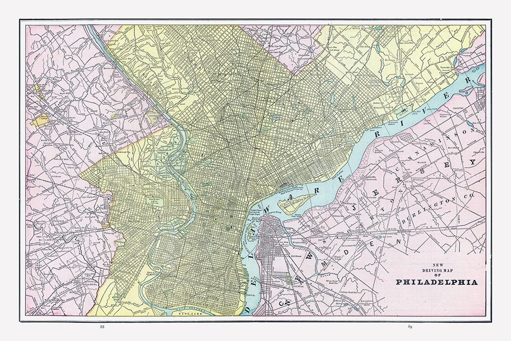 Philadelphia  Pennsylvania - Cram 1892